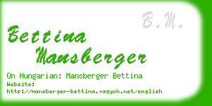 bettina mansberger business card